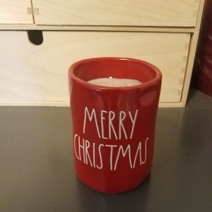 Rae Dunn red Merry Christmas candle